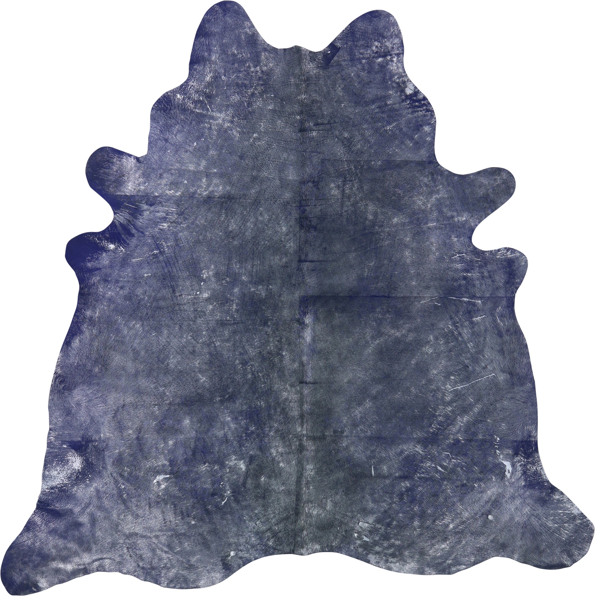 Premium Natural Brazilian Cowhide Metallic Indigo Large 3–5 m²