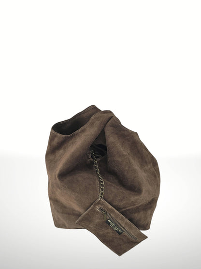 Giannina Suede Leather Shoulder Bag