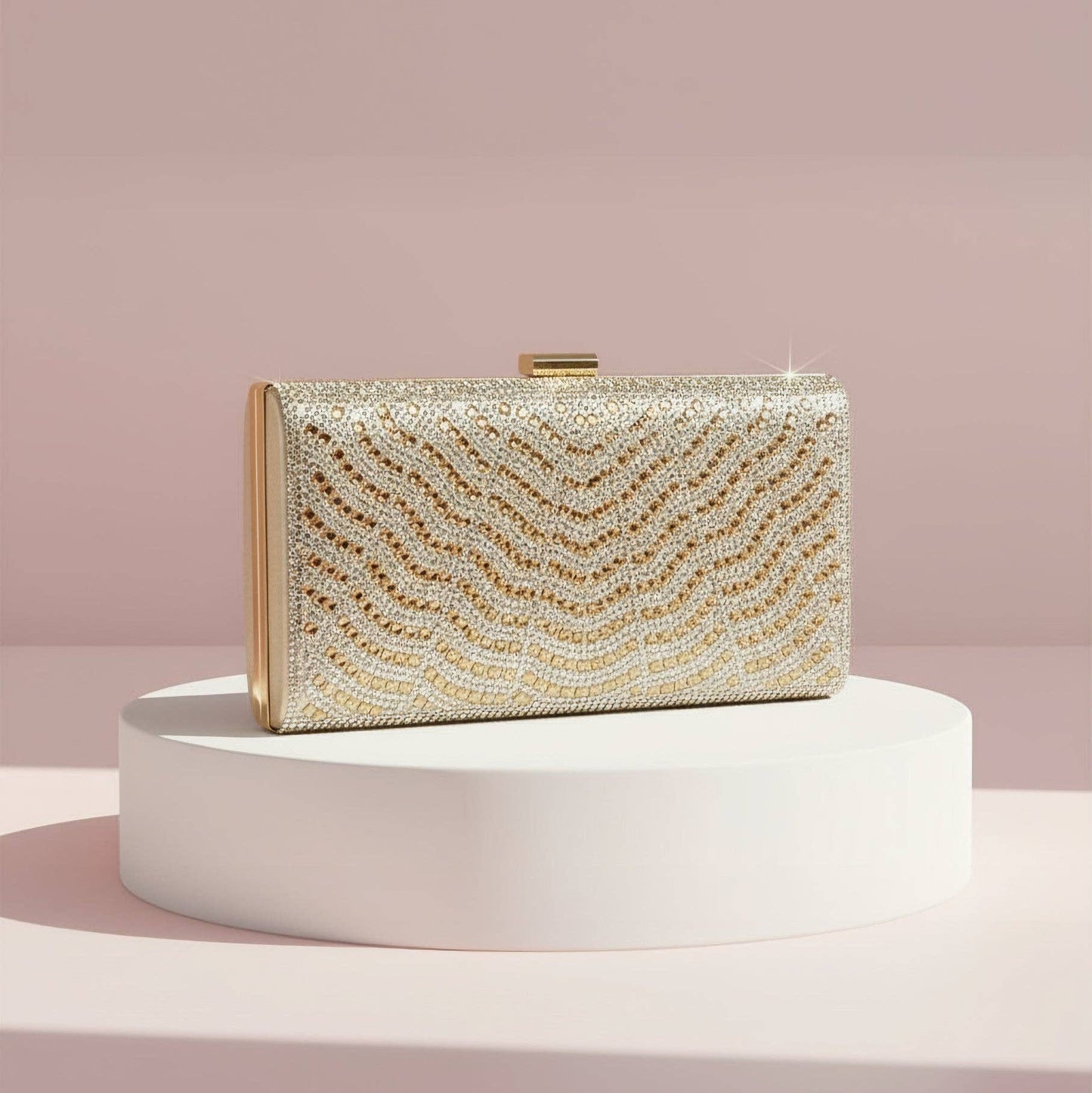 Vittoria Deco Wave Crystal Clutch by Clemés