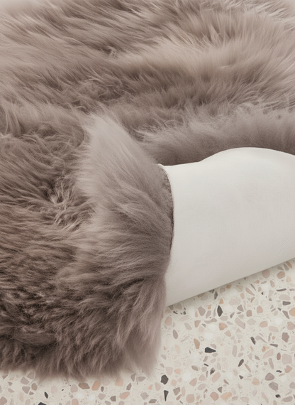 Natural Premium New Zealand Sheepskin Rug & Throw, Double, W65 x L180 cm, Dusty Rose