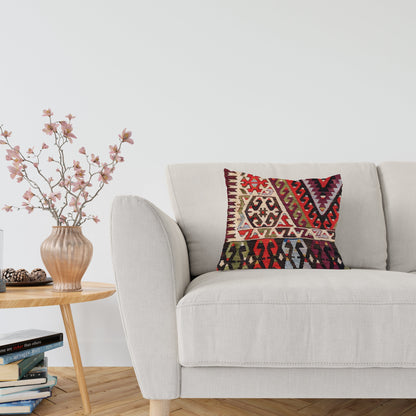 Turkish Kilim Vintage Cushion Cover - 54 x 42 cm
