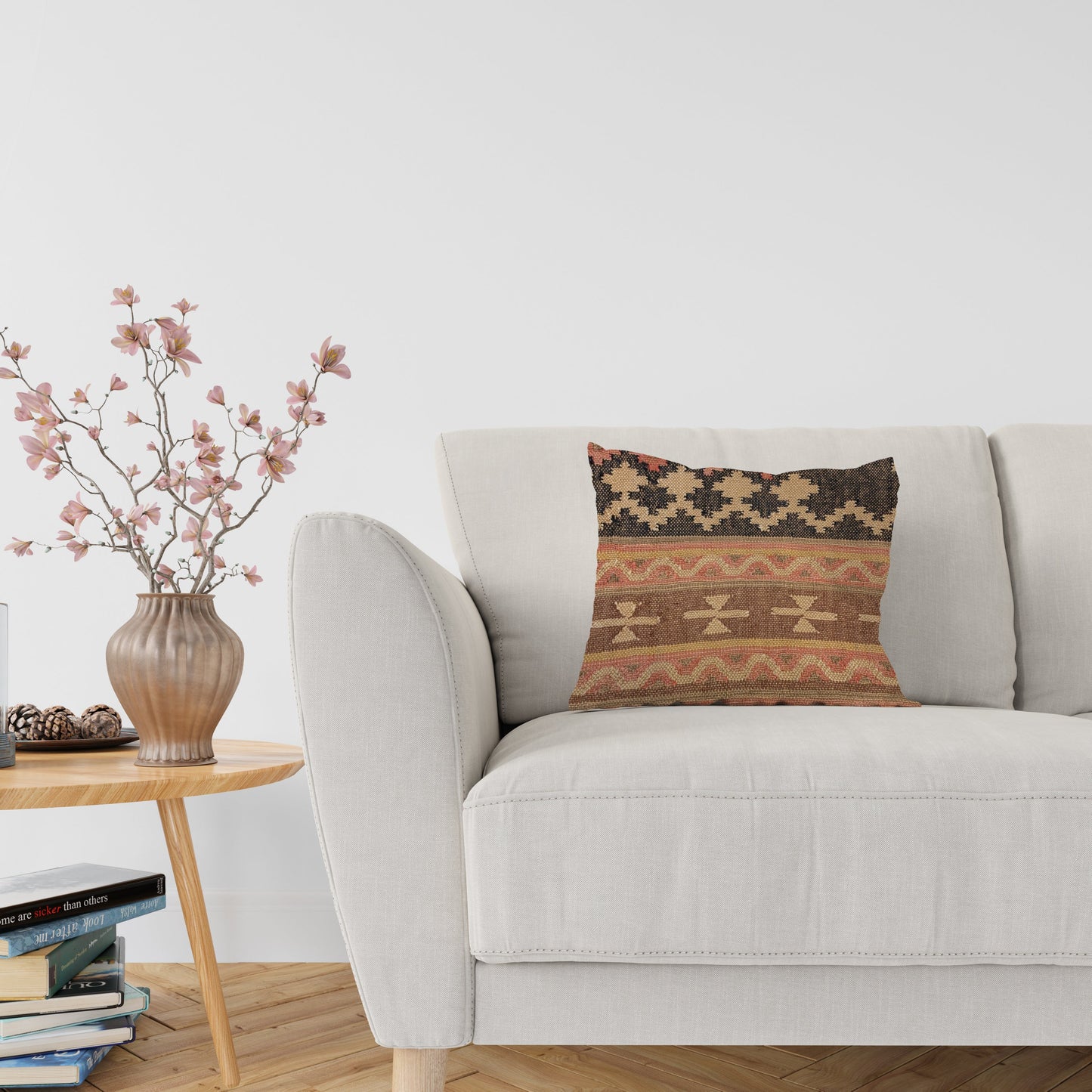 Turkish Kilim Vintage Cushion Cover - 56 x 40 cm