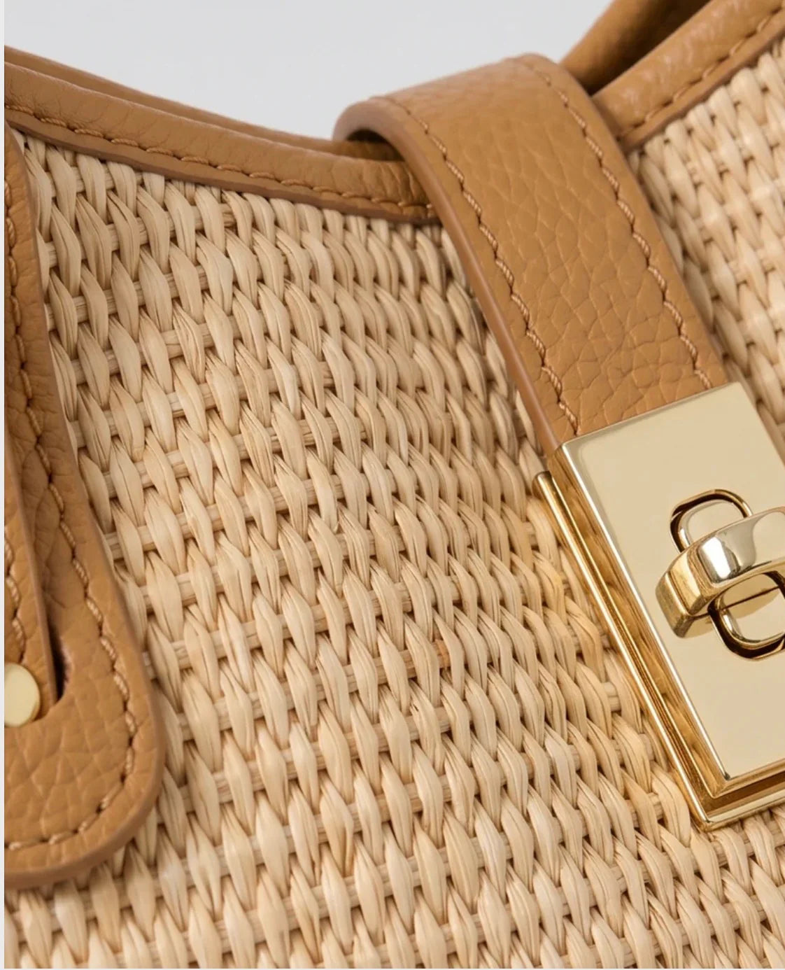 The Sorrento Raffia & Leather Tote by Clemés
