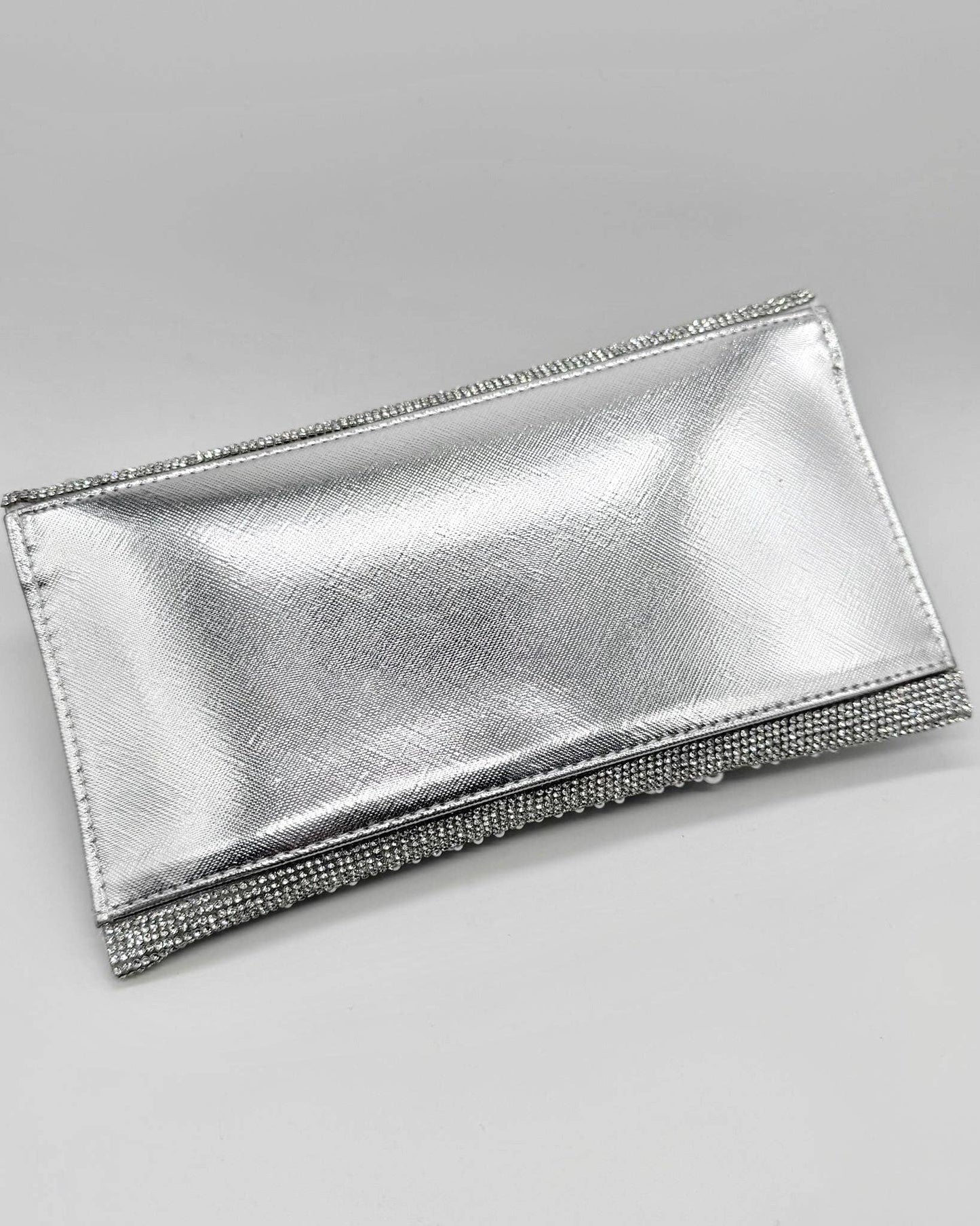 Perlette Pearl & Crystal Envelope Clutch by Clemés