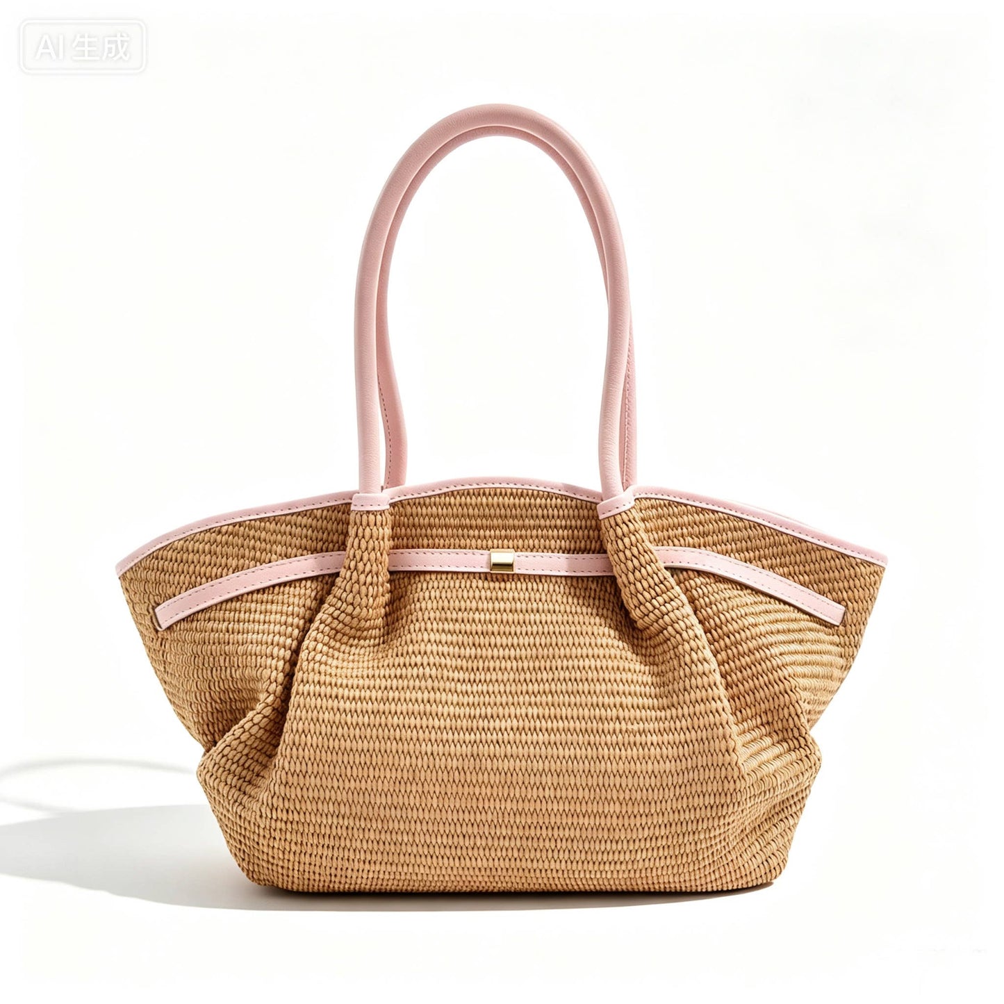 Serafina Raffia & Leather Shopper by Clemés
