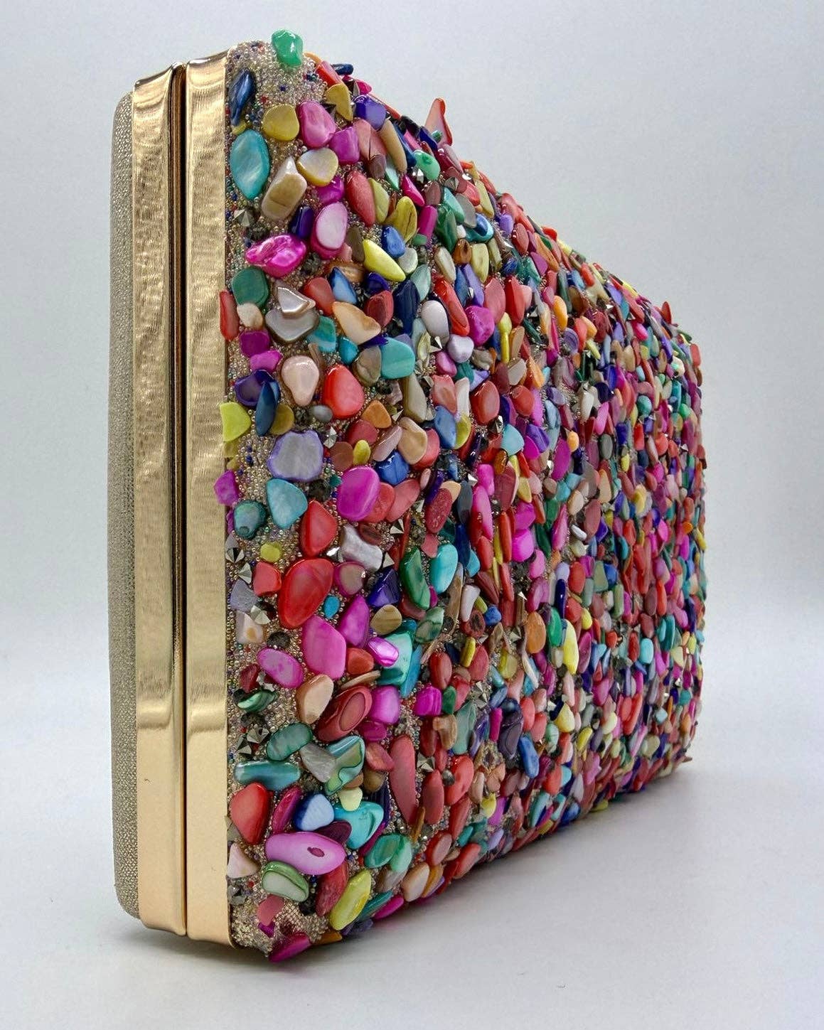Gemma Natural Stone Box Clutch by Clemés