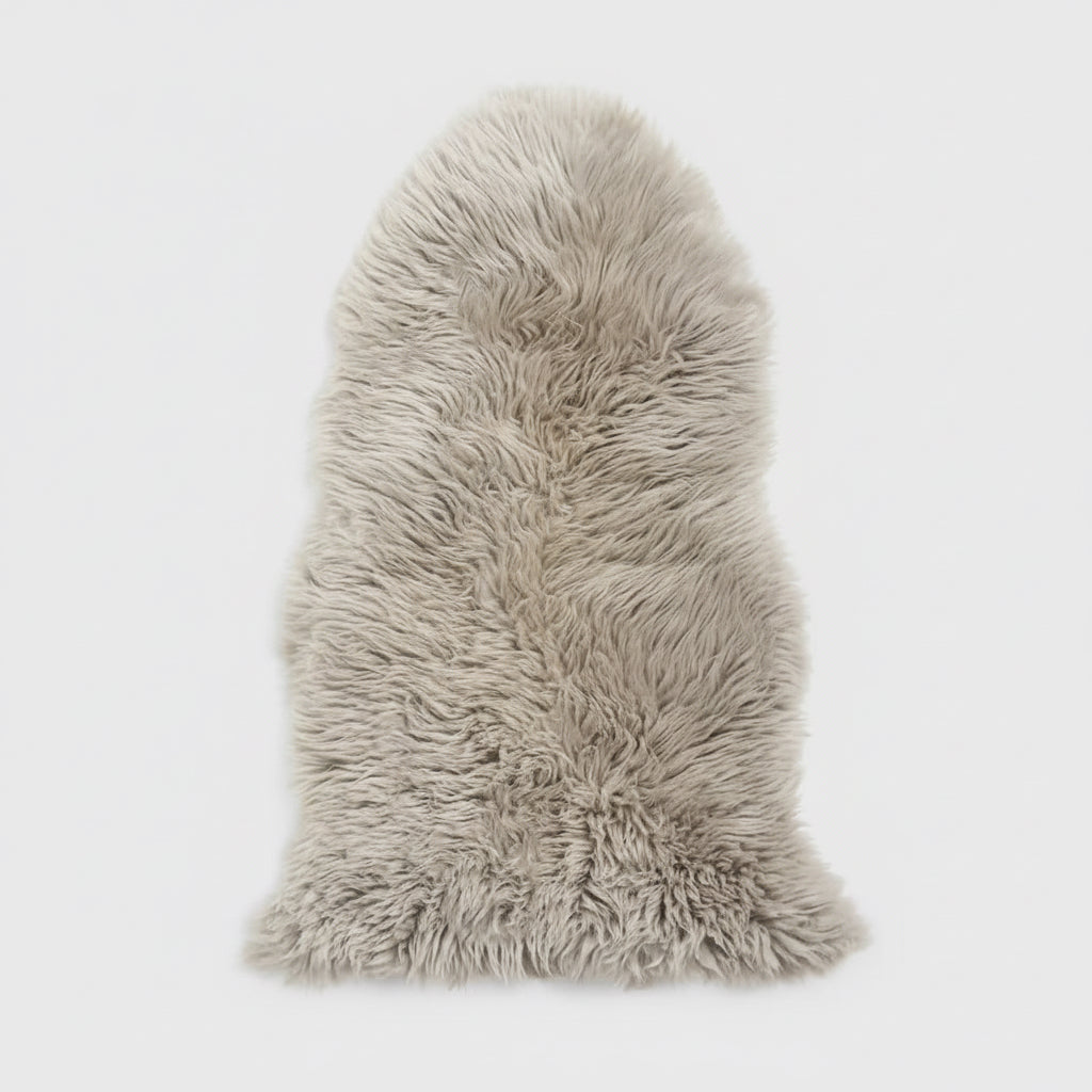 Single X-Large Premium Sheepskin Rug & Throw (W65 x L100 cm), Oyster (Cloud Dancer)