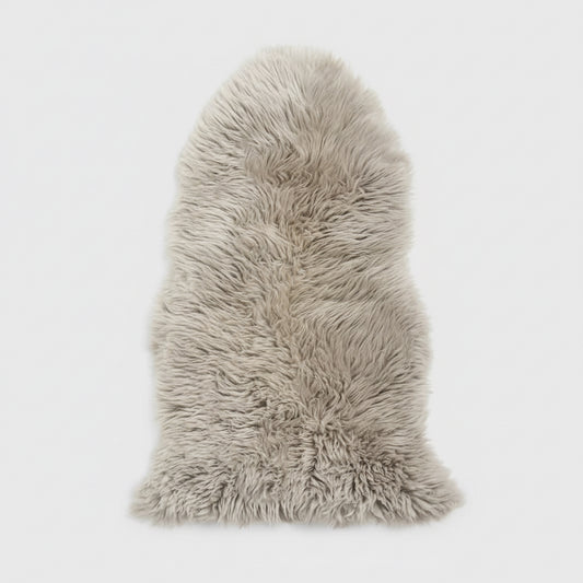 Single X-Large Premium Sheepskin Rug & Throw (W65 x L100 cm), Oyster (Cloud Dancer)