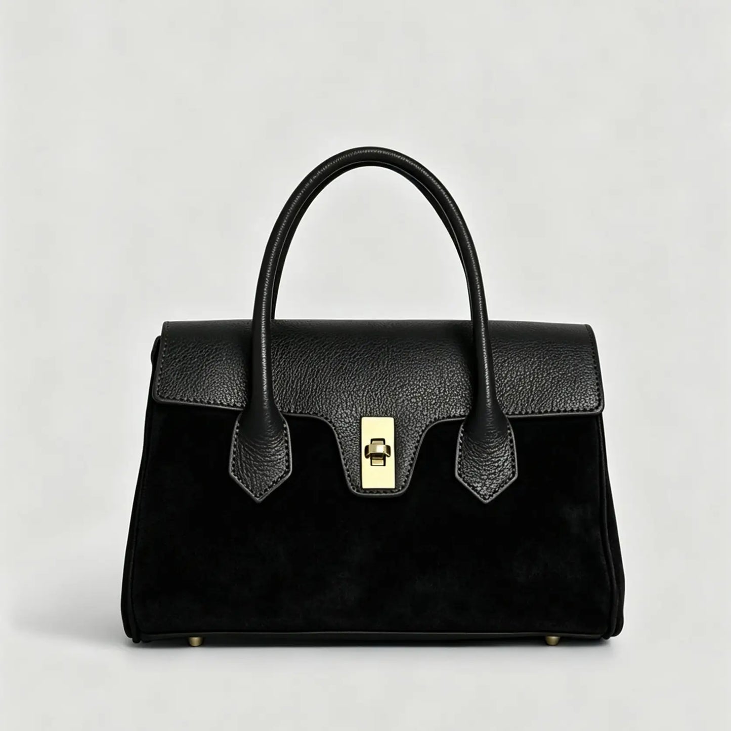 Nina Suede & Leather Satchel Bag by Clemés