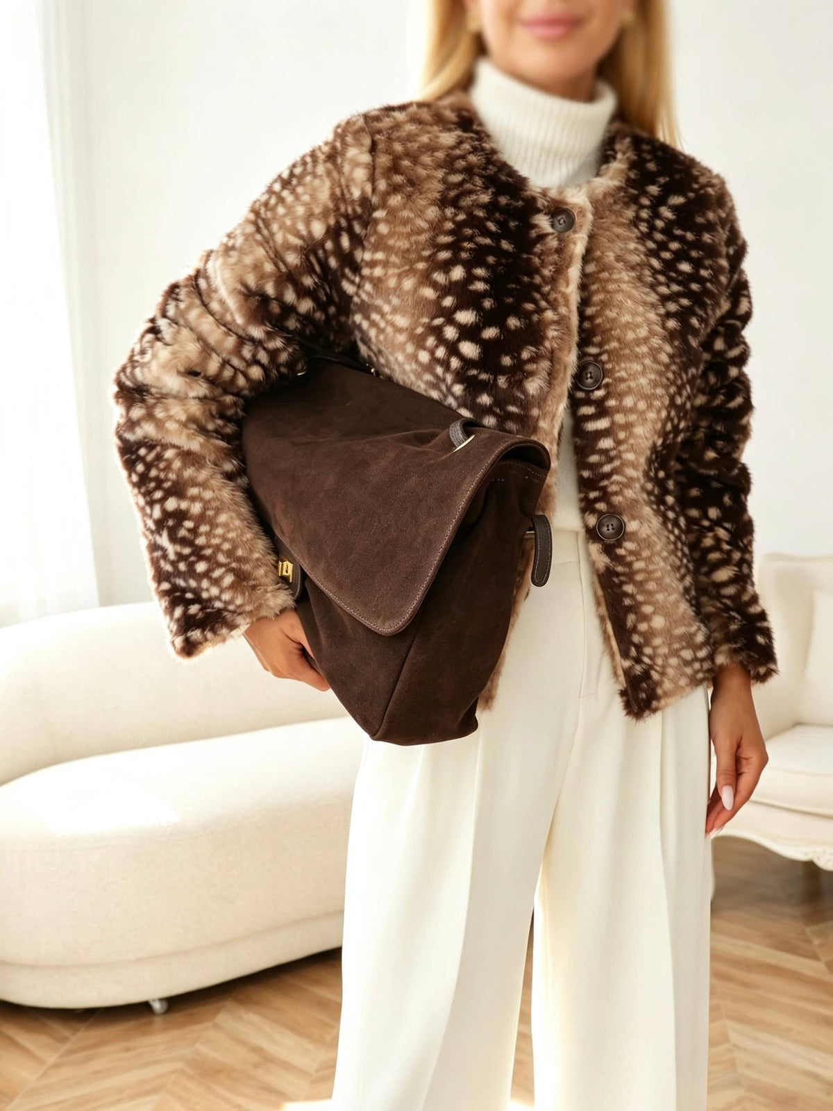Louise XL Suede Shoulder Bag by Clemés