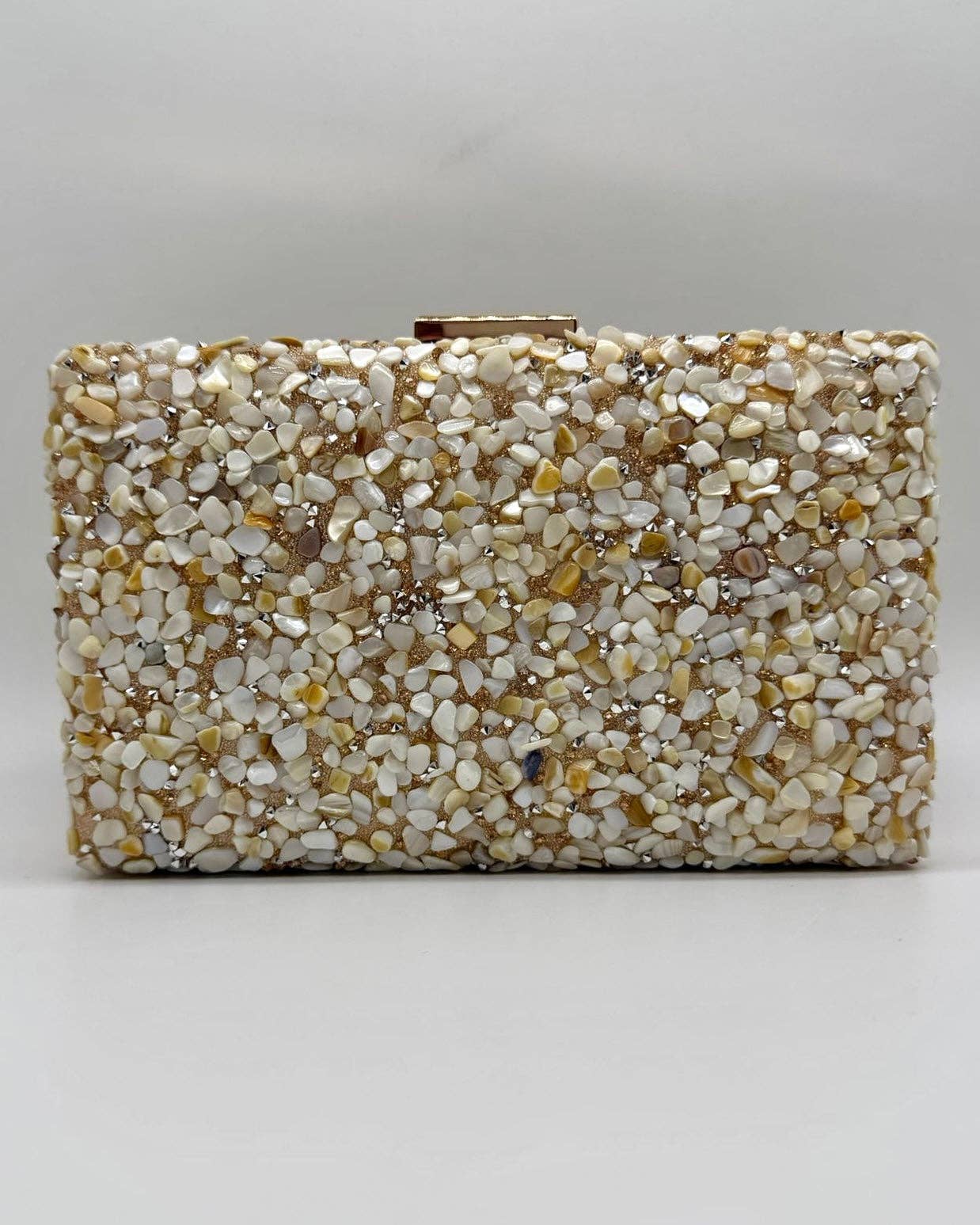 Gemma Natural Stone Box Clutch by Clemés