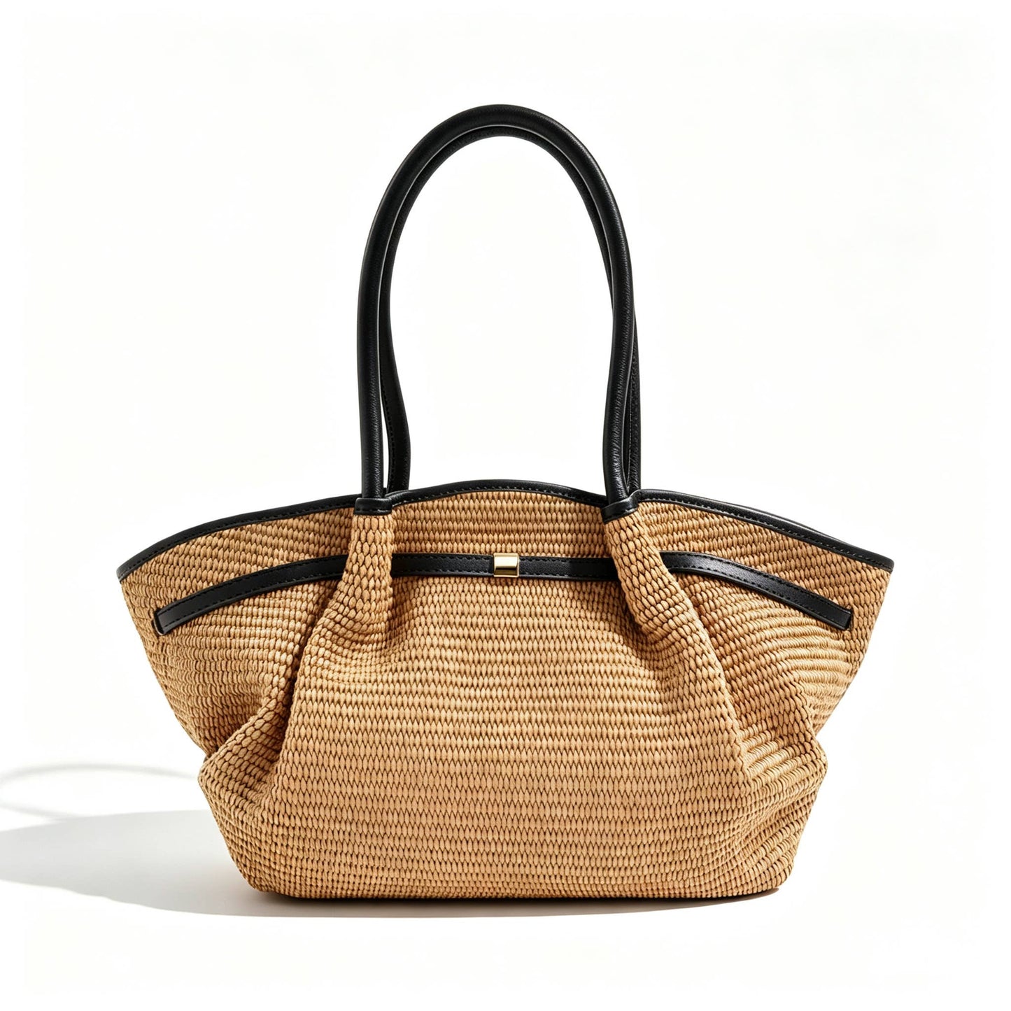 Serafina Raffia & Leather Shopper by Clemés