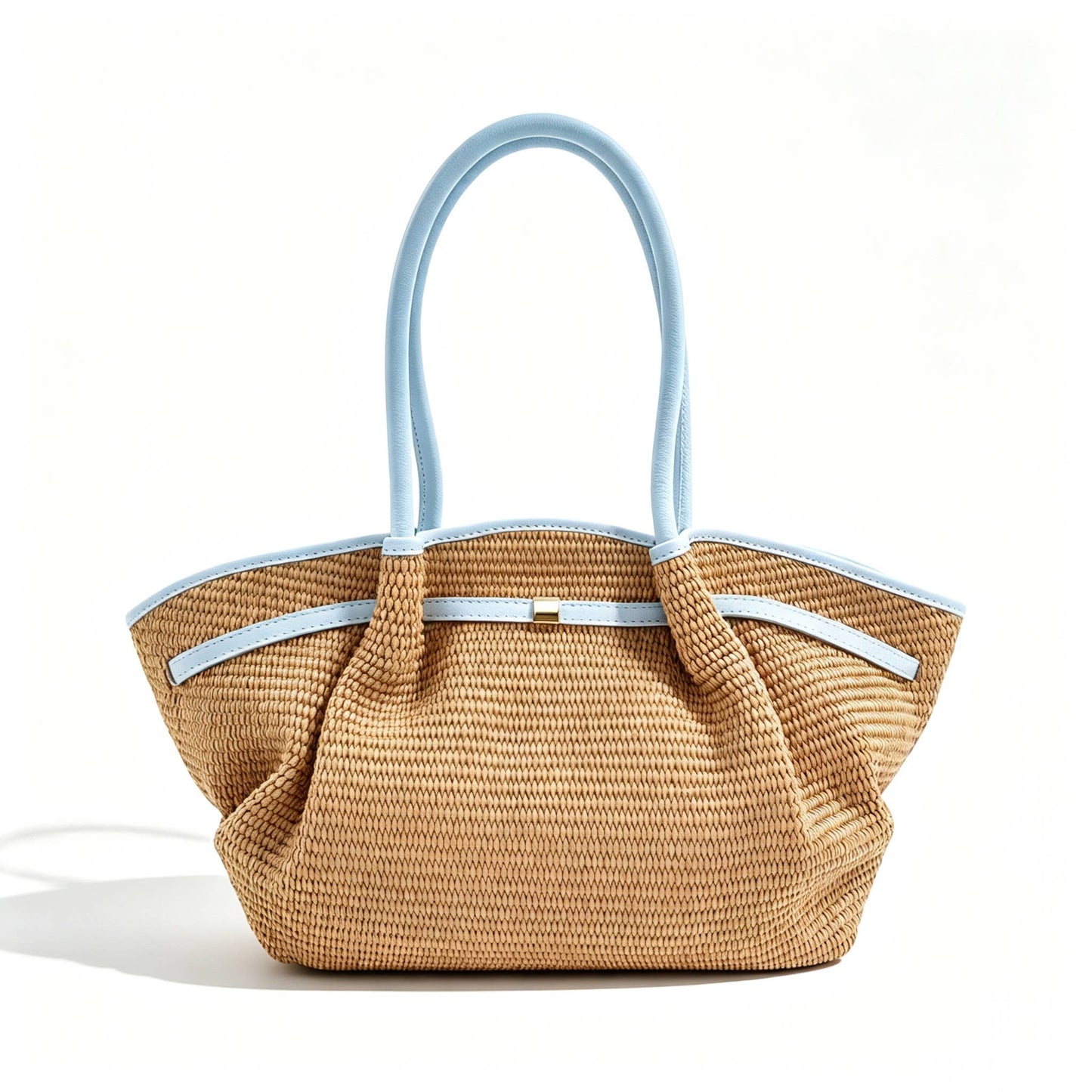 Serafina Raffia & Leather Shopper by Clemés