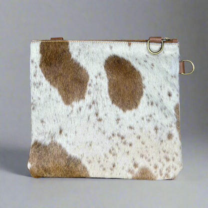 Natural Cowhide Double-Sided Crossbody Bag, Large (26 x 23 cm) (Copy)