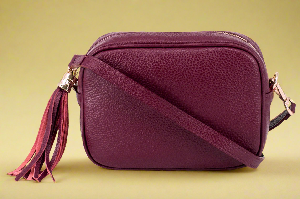 Éloise Genuine Leather Tassel Camera Bag by Clemés