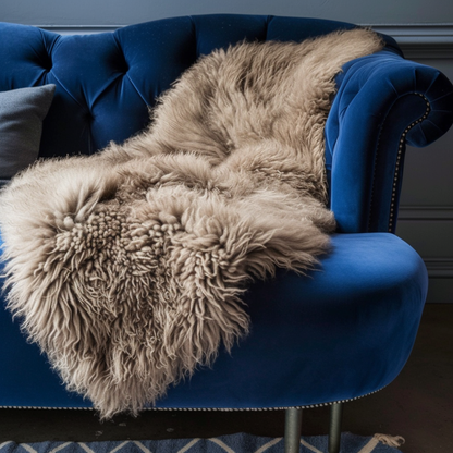 Natural Premium New Zealand Sheepskin Rug & Throw, Single (20 Colours)