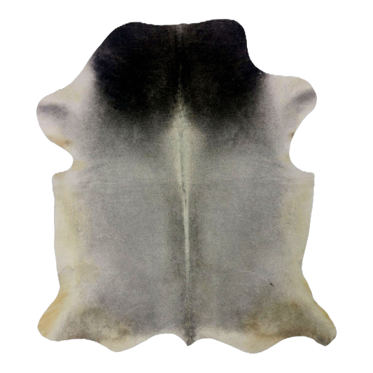 Grey cowhide rug, cut-out on transparent background