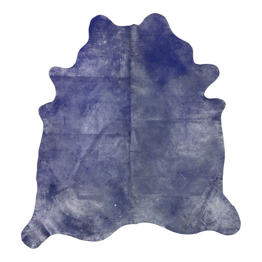 Metallic violet cowhide rug, cut-out on transparent background