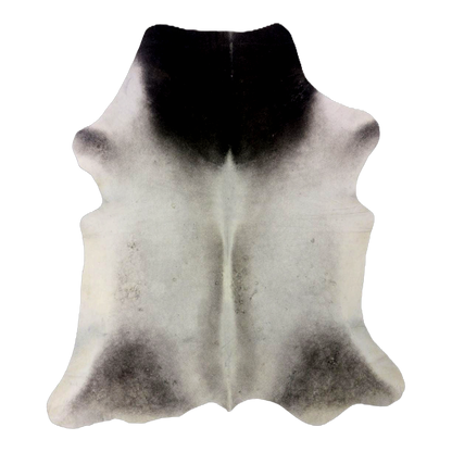 Grey cowhide rug, cut-out on transparent background