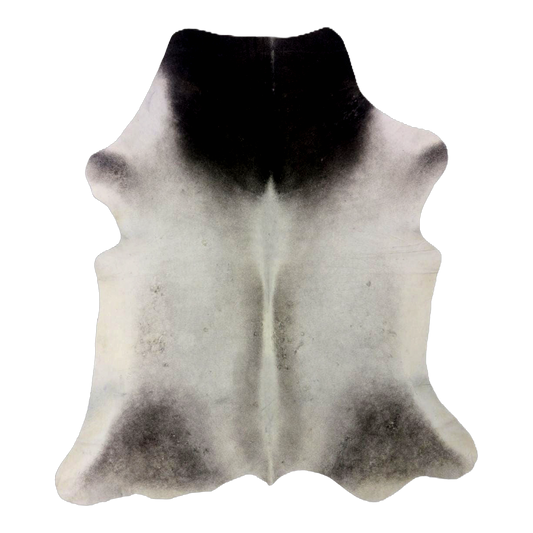 Grey cowhide rug, cut-out on transparent background
