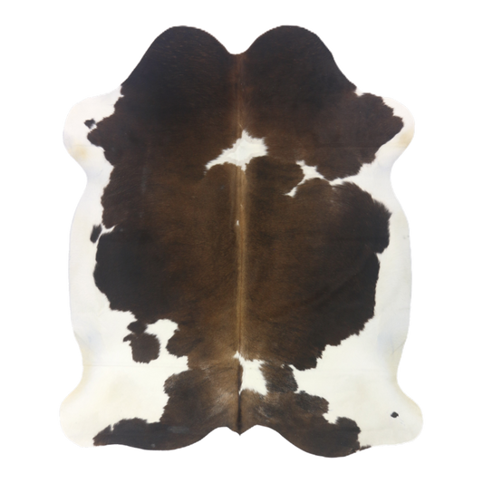 Tri colour cowhide rug, cut-out on transparent background
