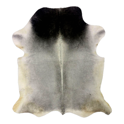 Grey cowhide rug, cut-out on transparent background