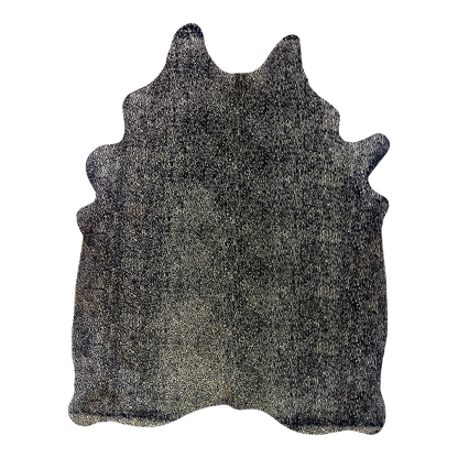 Metallic gold speckled cowhide rug, cut-out on transparent background