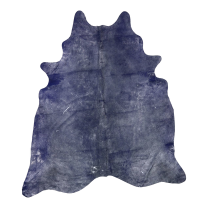 Metallic purple cowhide rug, cut-out on transparent background