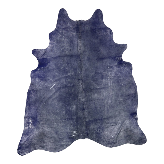 Metallic purple cowhide rug, cut-out on transparent background