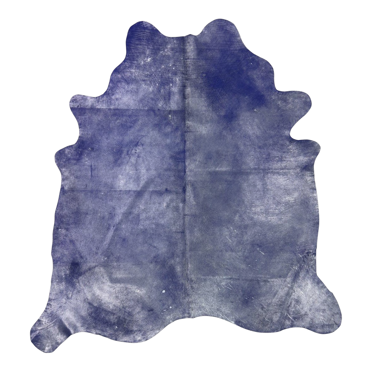 Metallic violet cowhide rug, cut-out on transparent background