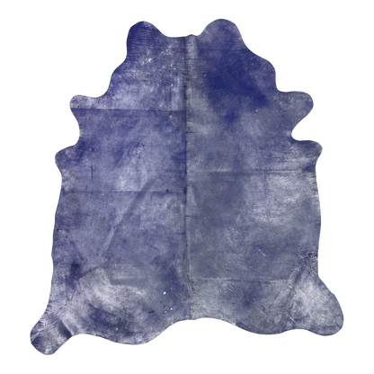 Metallic violet cowhide rug, cut-out on transparent background
