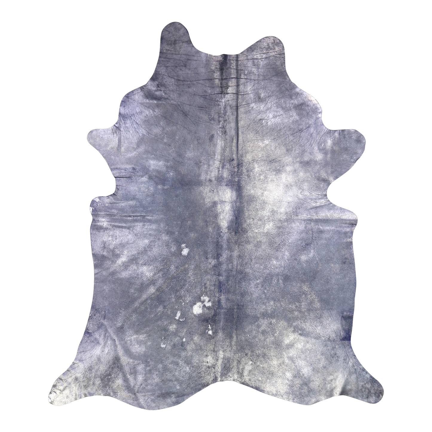Metallic lilac cowhide rug, cut-out on transparent background
