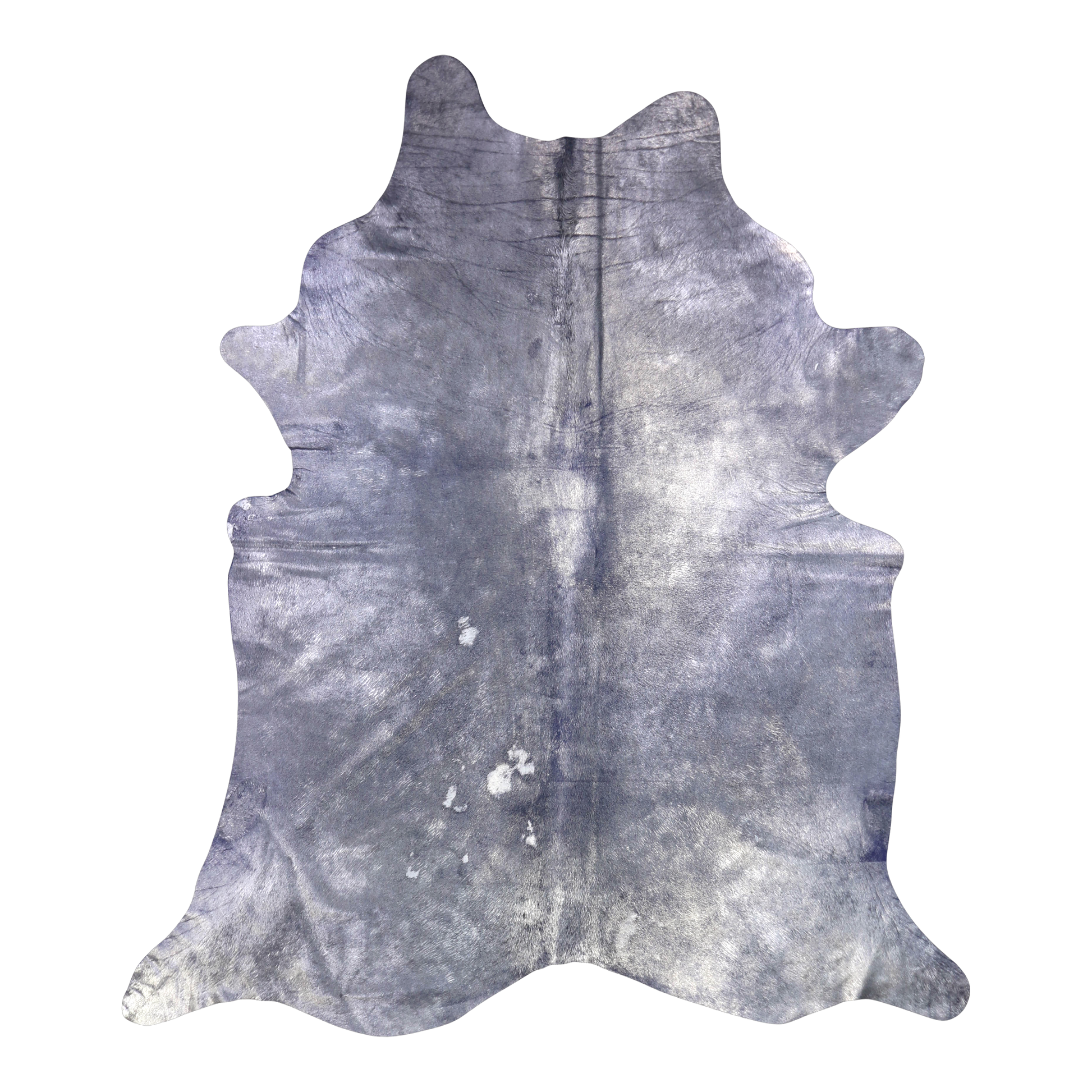 Metallic lilac cowhide rug, cut-out on transparent background