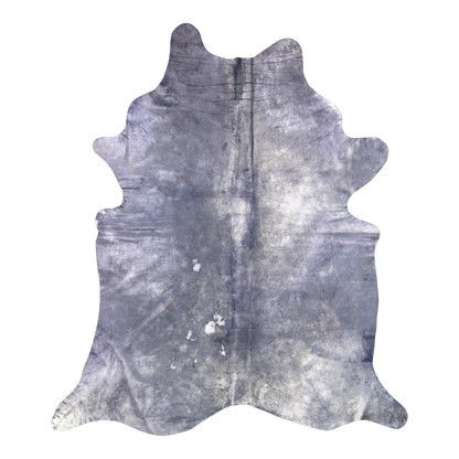 Metallic lilac cowhide rug, cut-out on transparent background