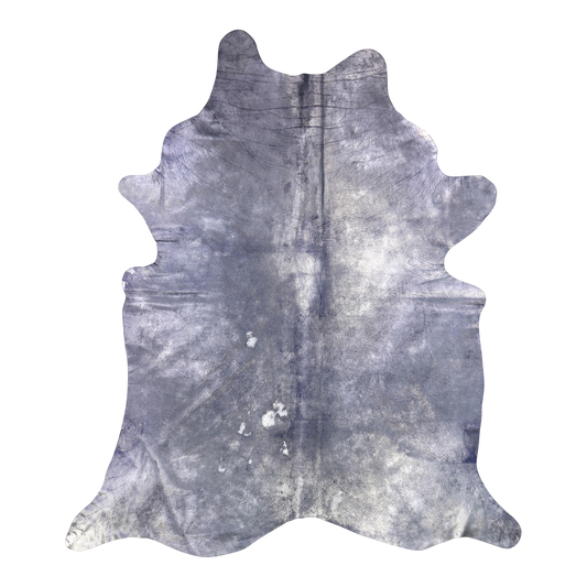 Metallic lilac cowhide rug, cut-out on transparent background