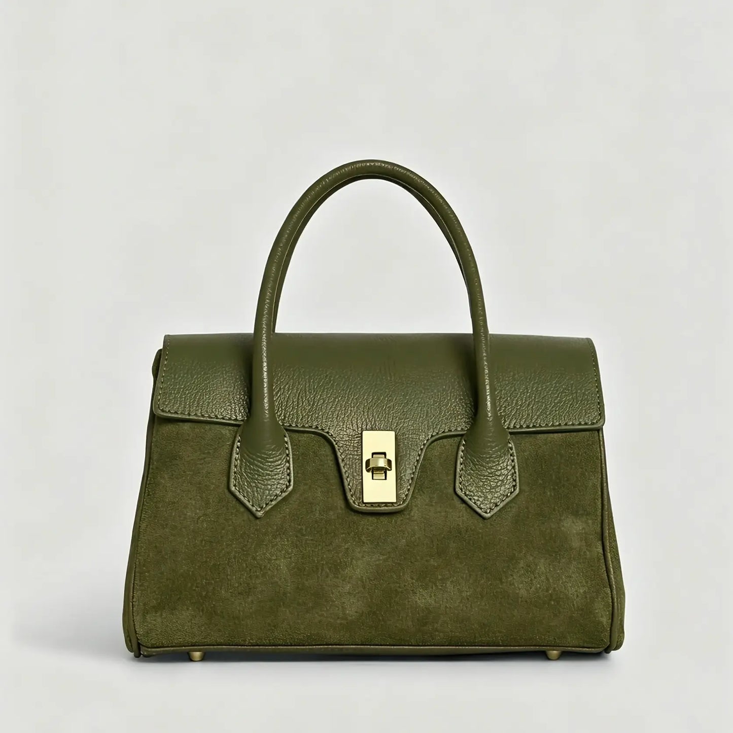 Nina Suede & Leather Satchel Bag by Clemés
