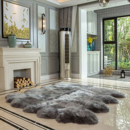 Natural Premium New Zealand Sheepskin Rug & Throw, Octo, L200 x W180 cm (3 Colours)