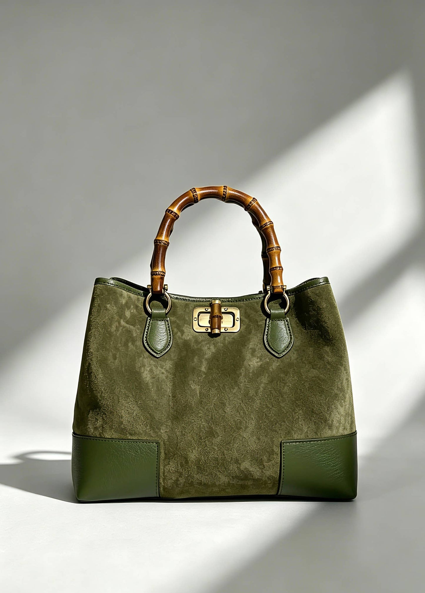 Ginevra Suede Bamboo Tote Bag by Clemés