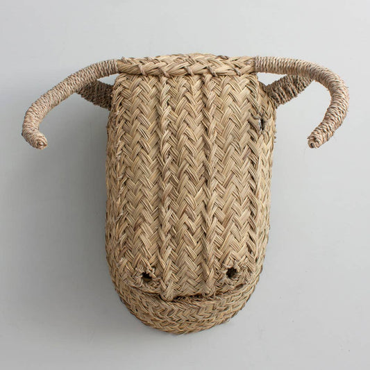 Large Woven Animal Head, Buffalo