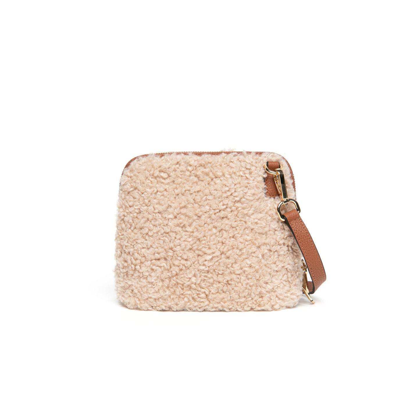 Zita Faux Shearling Crossbody Bag by Clemés