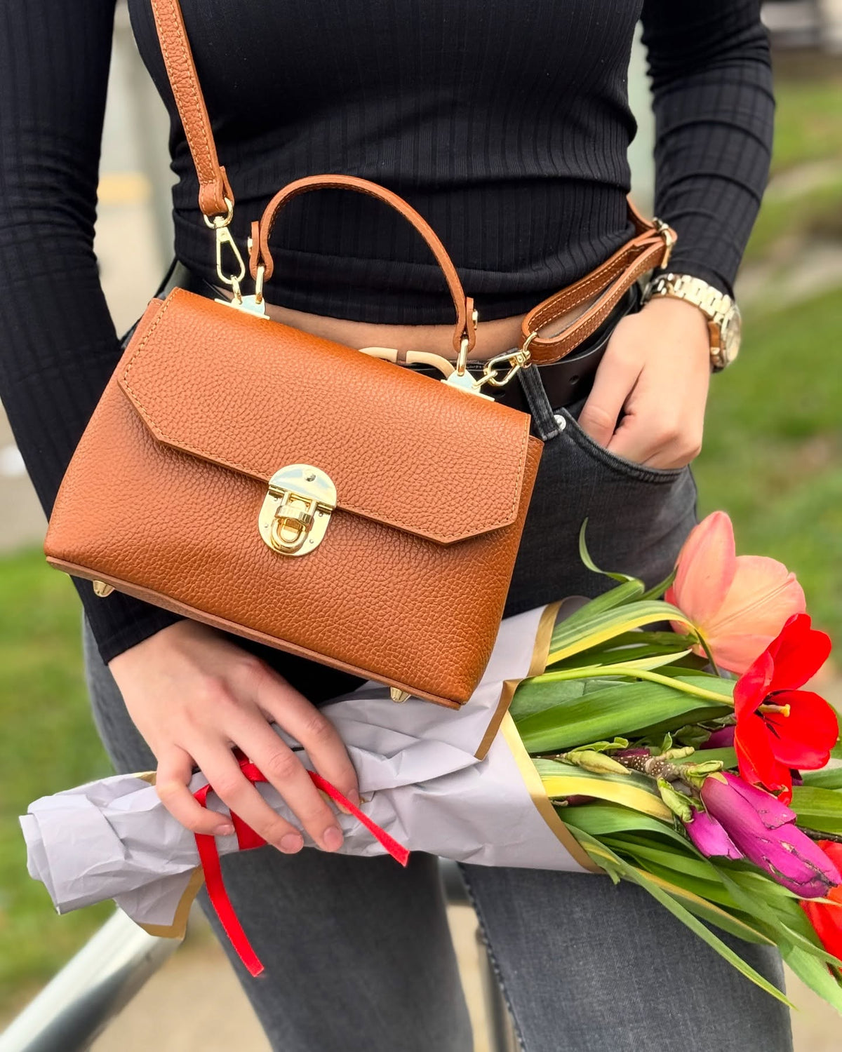 Lola Leather Crossbody Bag by Clemés