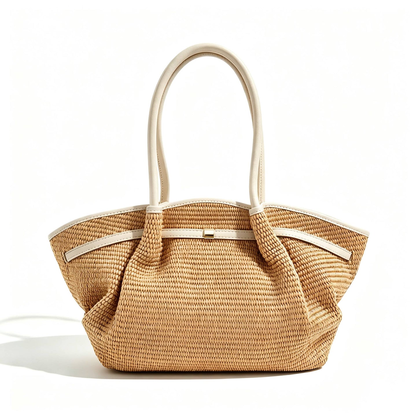 Serafina Raffia & Leather Shopper by Clemés