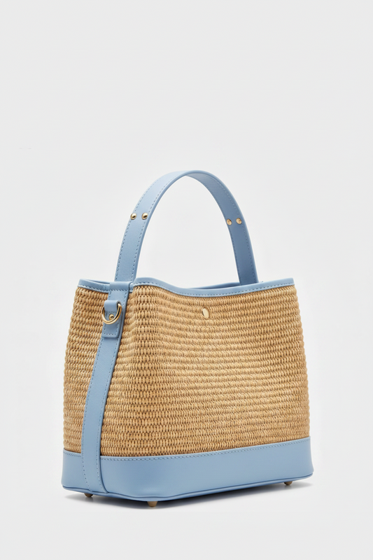 Cosima Raffia & Leather Bag by Clemés