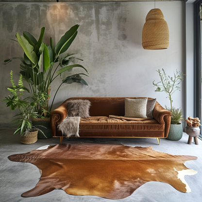 Natural Brazilian Cowhide, Mocha