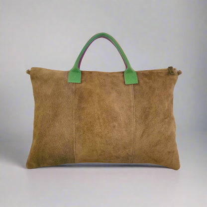 Milano Suede Leather Shoulder Bag & Handbag