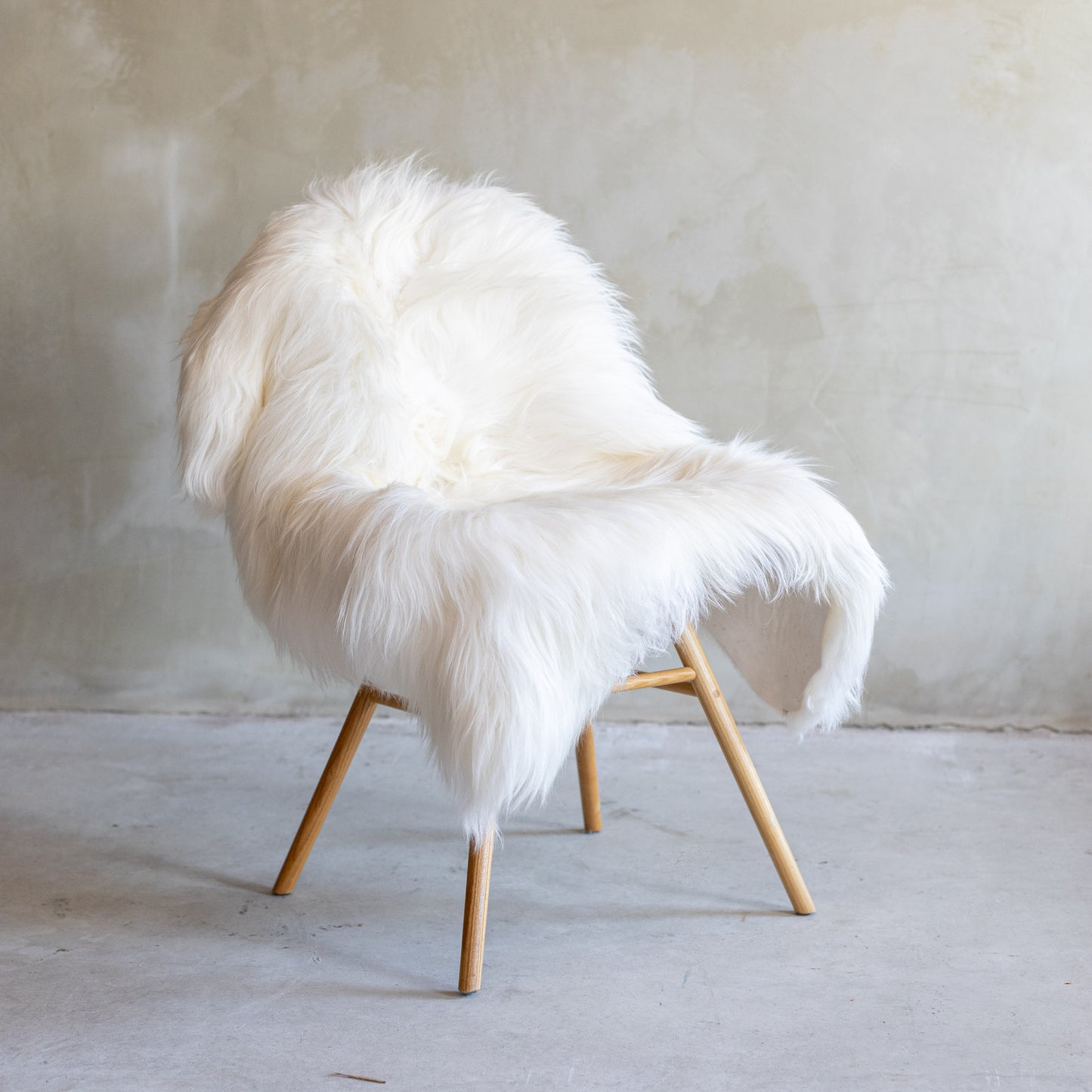 Premium Natural Icelandic Long Wool Sheepskin Rug, X-Large