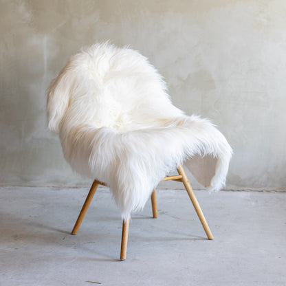 Premium Natural Icelandic Long Wool Sheepskin Rug, X-Large