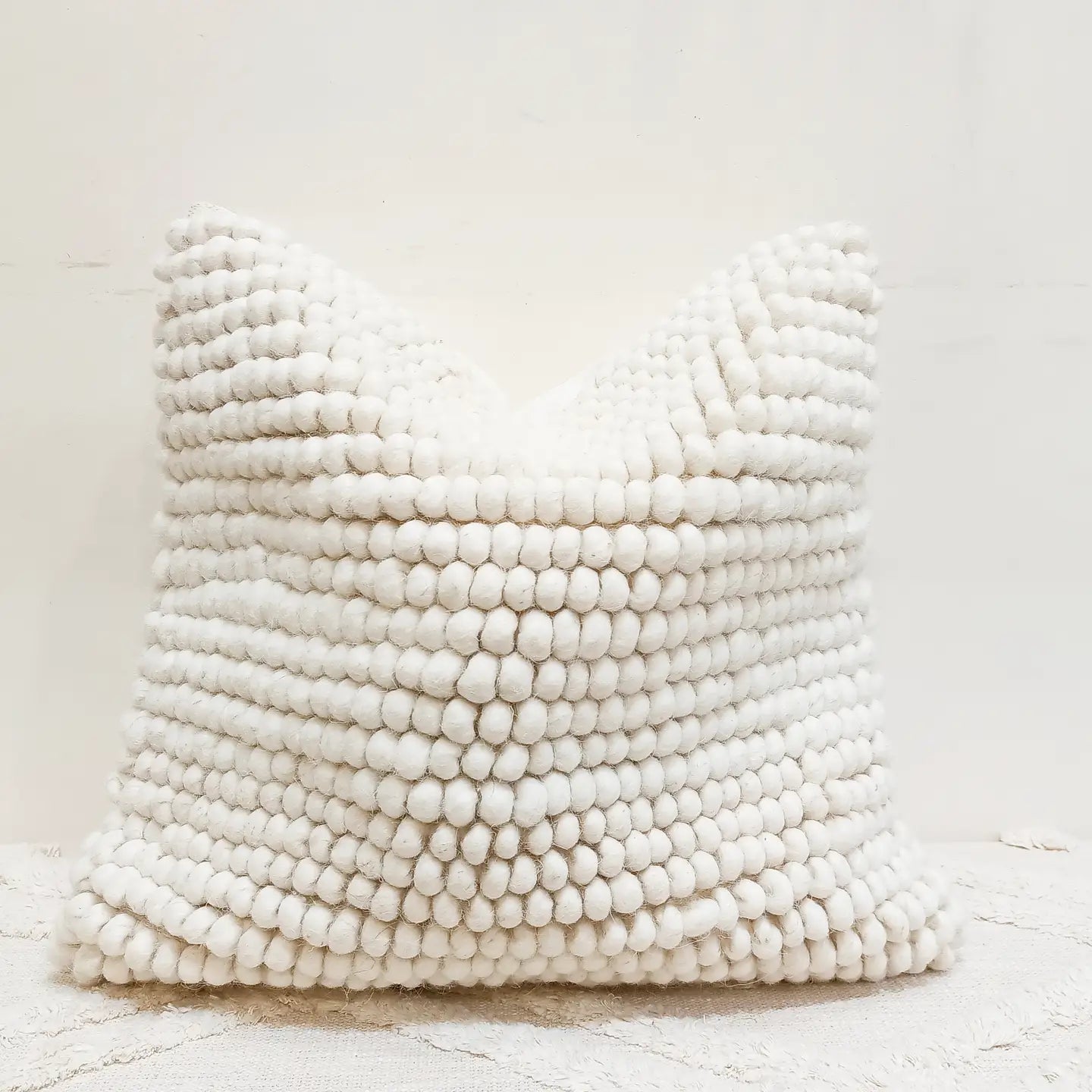 Natural Wool Cushion 50 x 50 cm