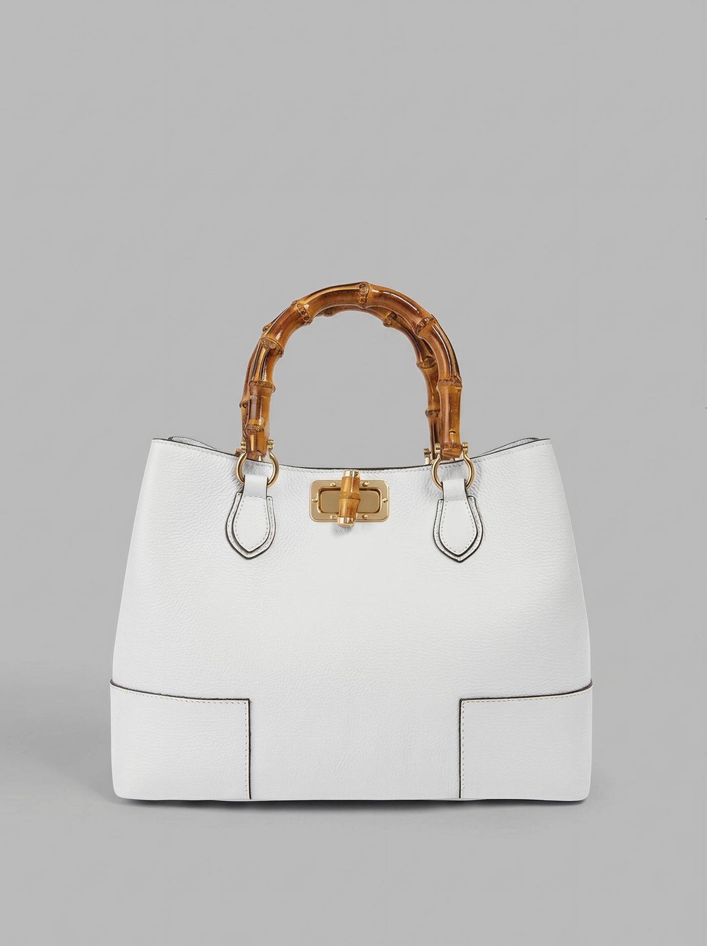 Ginevra Bamboo-Handle Leather Bag by Clemés