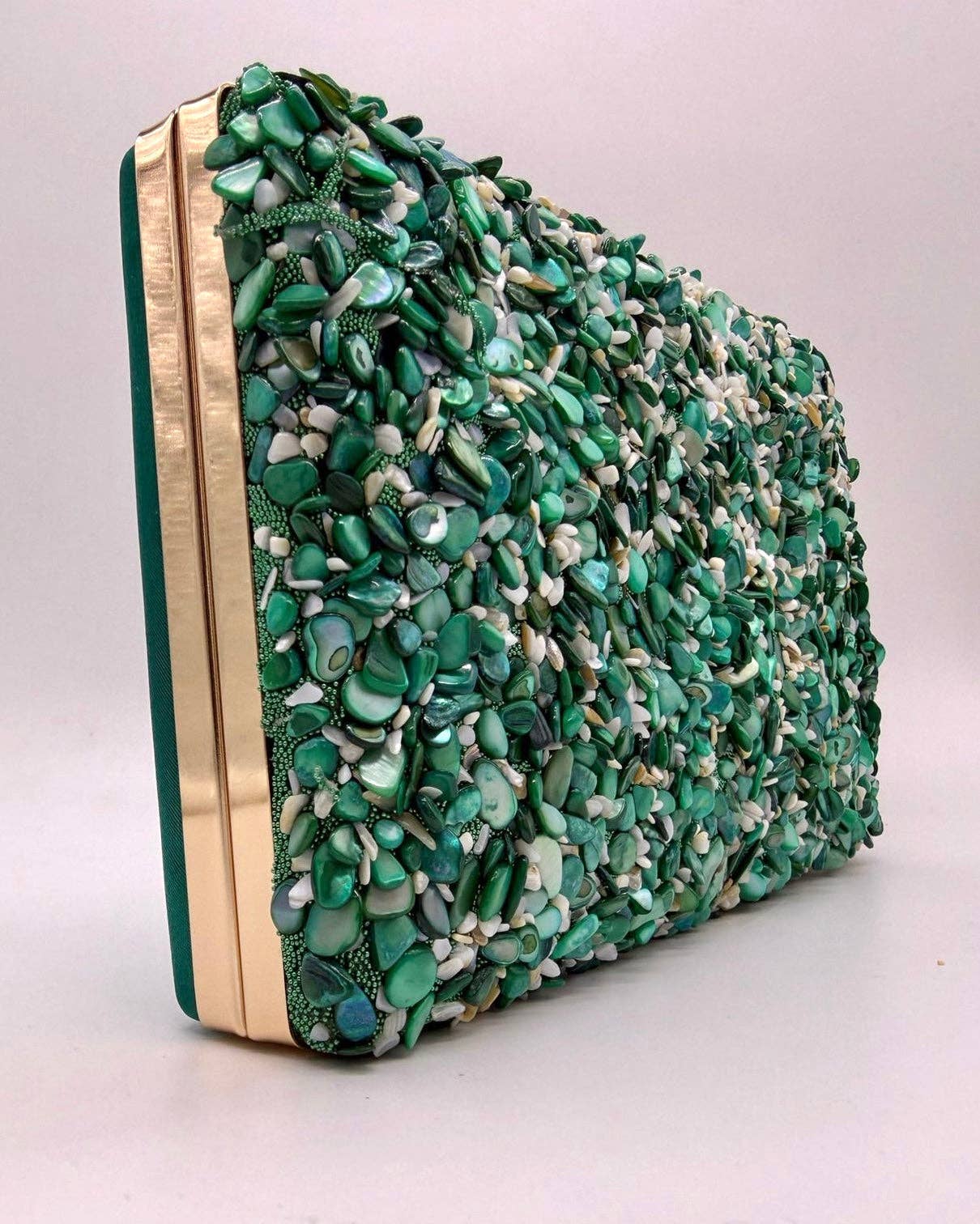 Gemma Natural Stone Box Clutch by Clemés